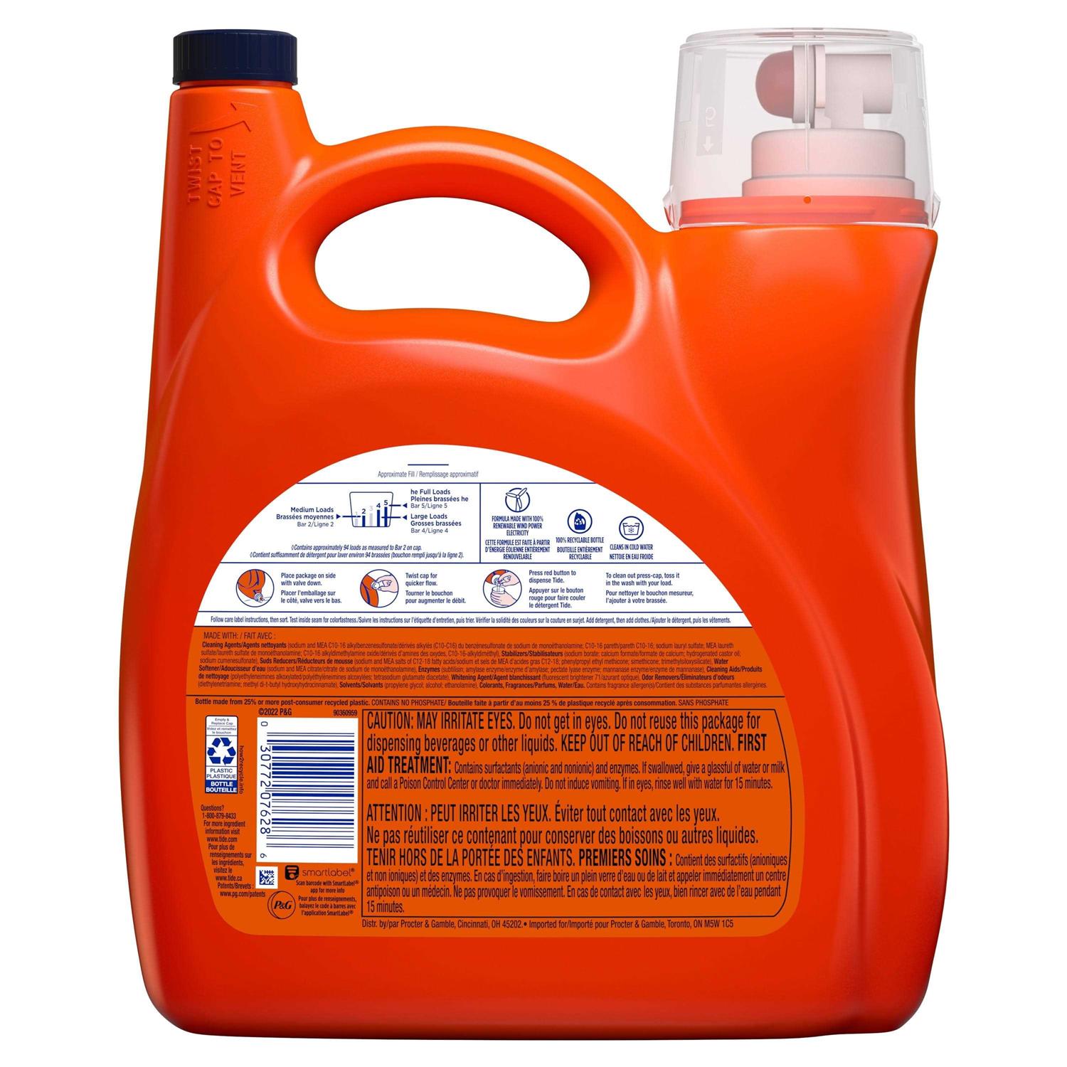 Tide Laundry Detergent Liquid Ultra Oxi - Image 2