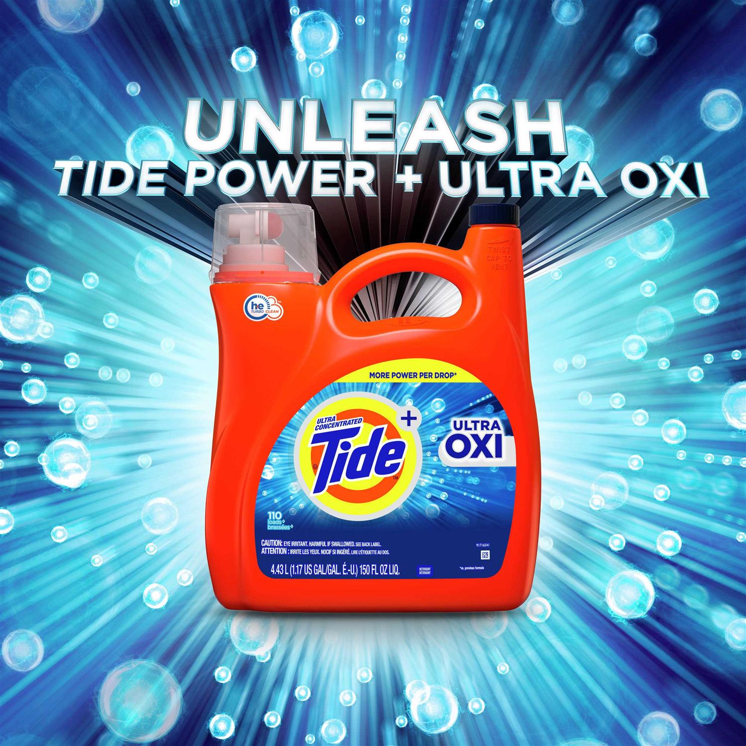 Tide Laundry Detergent Liquid Ultra Oxi - Image 5