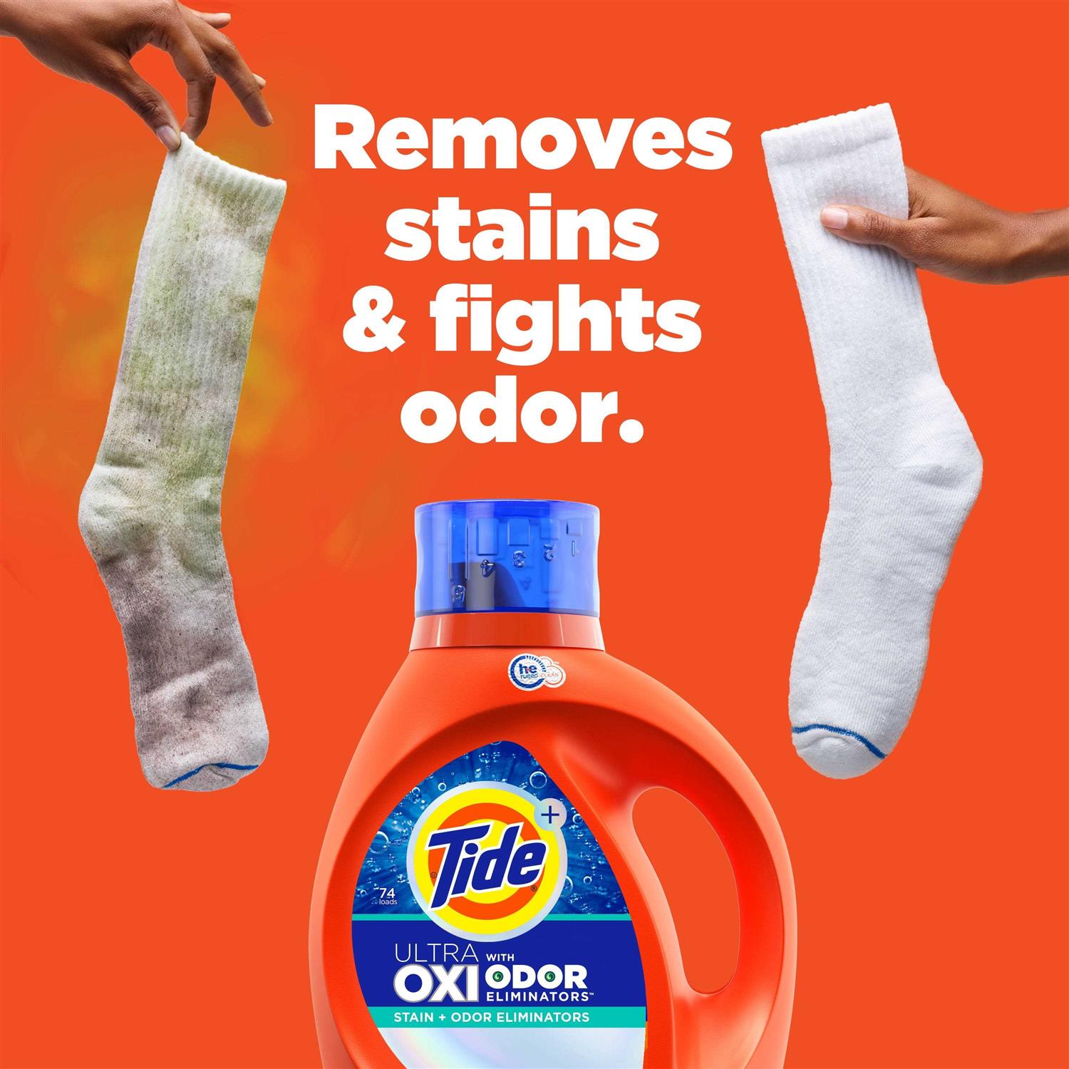 Tide Laundry Detergent Liquid Ultra Oxi - Image 5