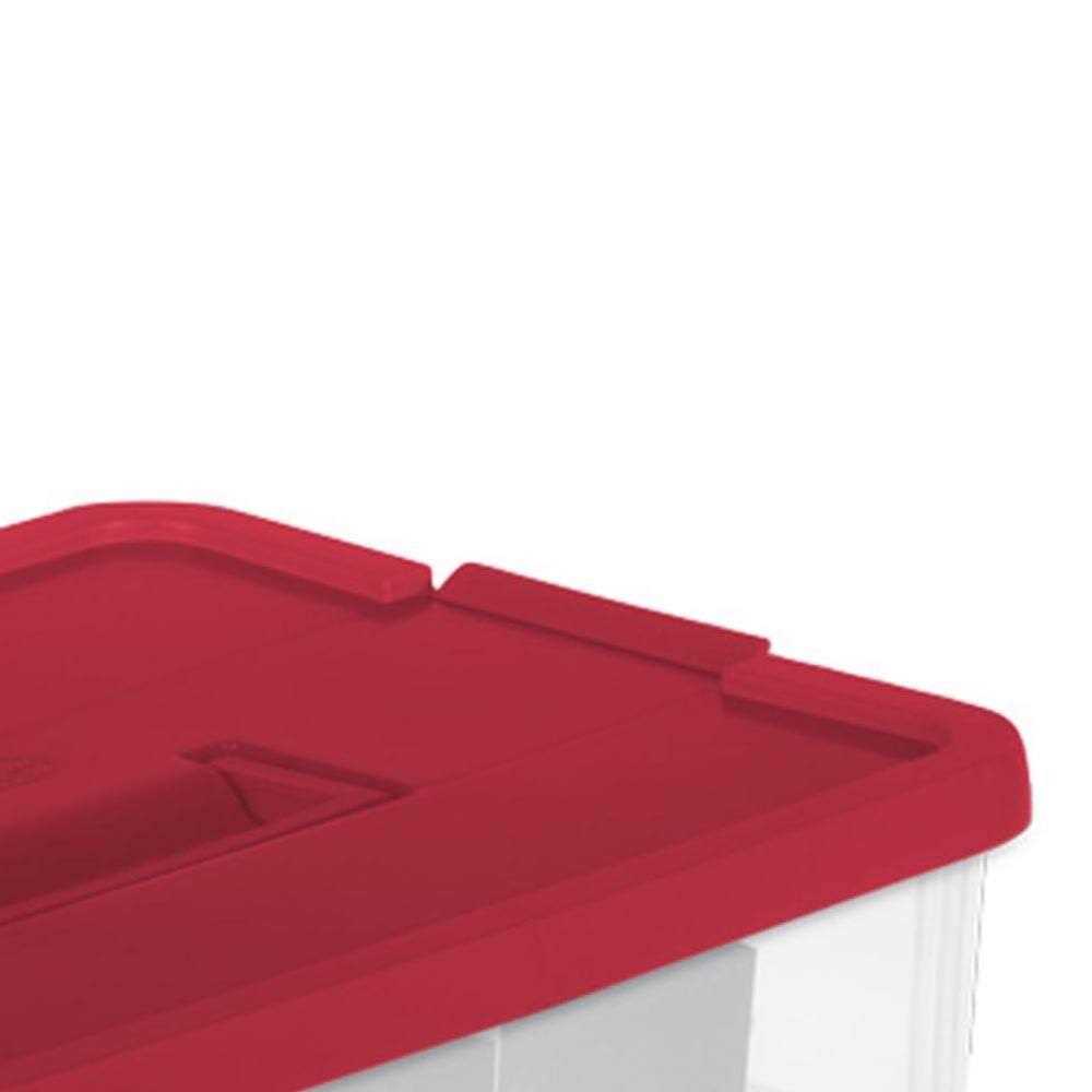 Sterilite 2-Layer Red Ornament Storage Box - Image 4
