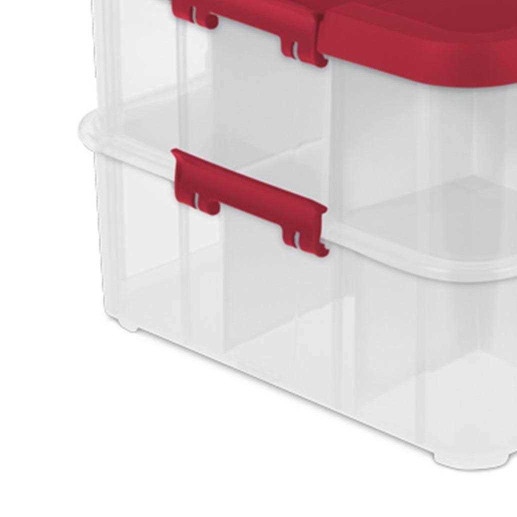 Sterilite 2-Layer Red Ornament Storage Box - Image 5