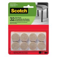 Scotch Beige Round Felt Pads