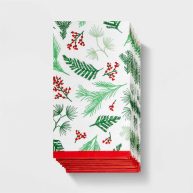 Spritz 20ct Holly Holiday Guest Towel