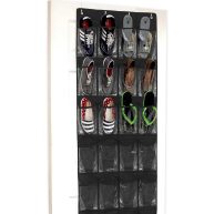 Simple Houseware 24 Pockets SimpleHouseware Clear Over The Door Hanging Shoe Organizer