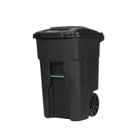 Toter 48-Gallon Black Garbage Can with Wheels and Lid