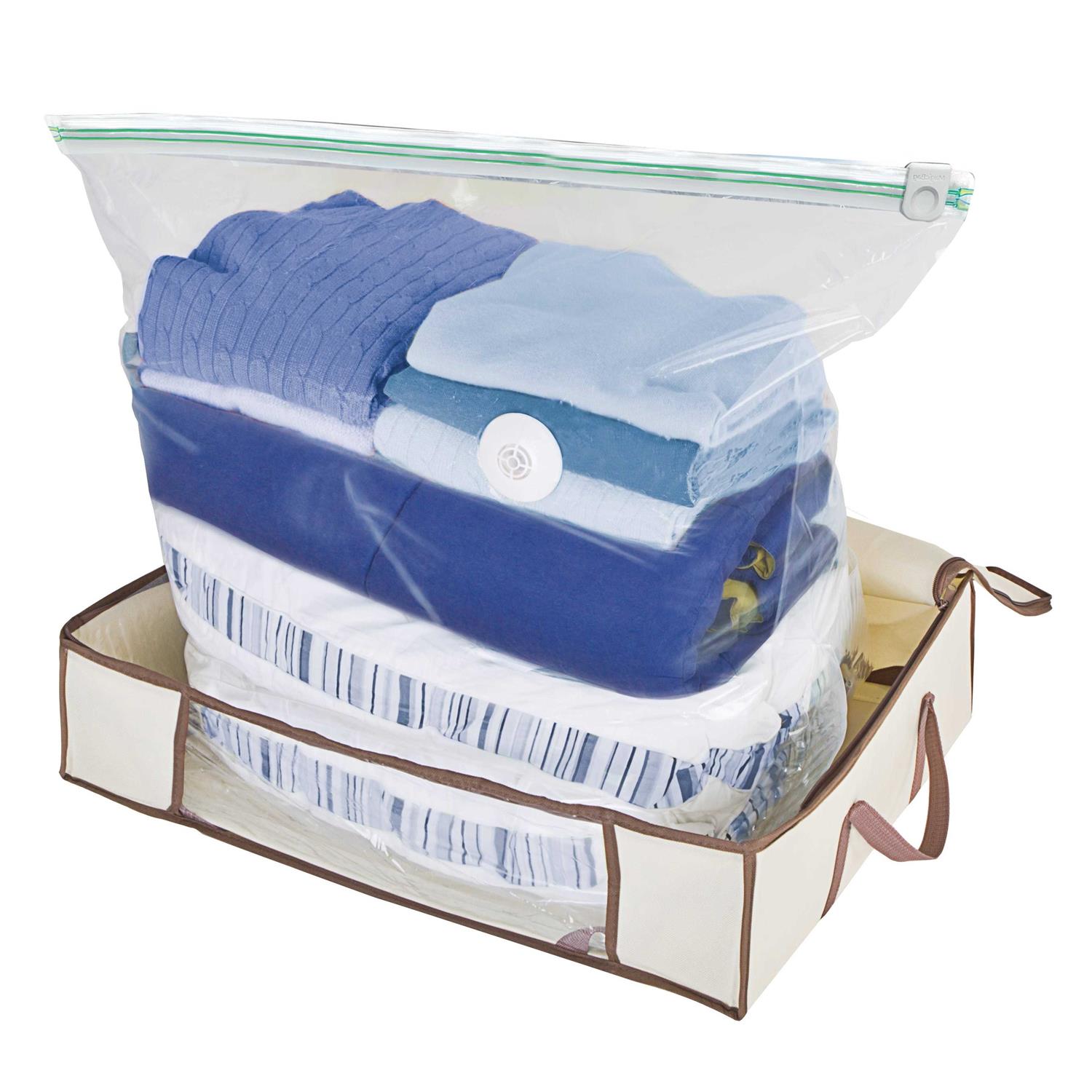 Smart Design MagicBag Instant Space Saver Storage 1 Jumbo Tote with 4 Flat Large Compression Bags - Image 5