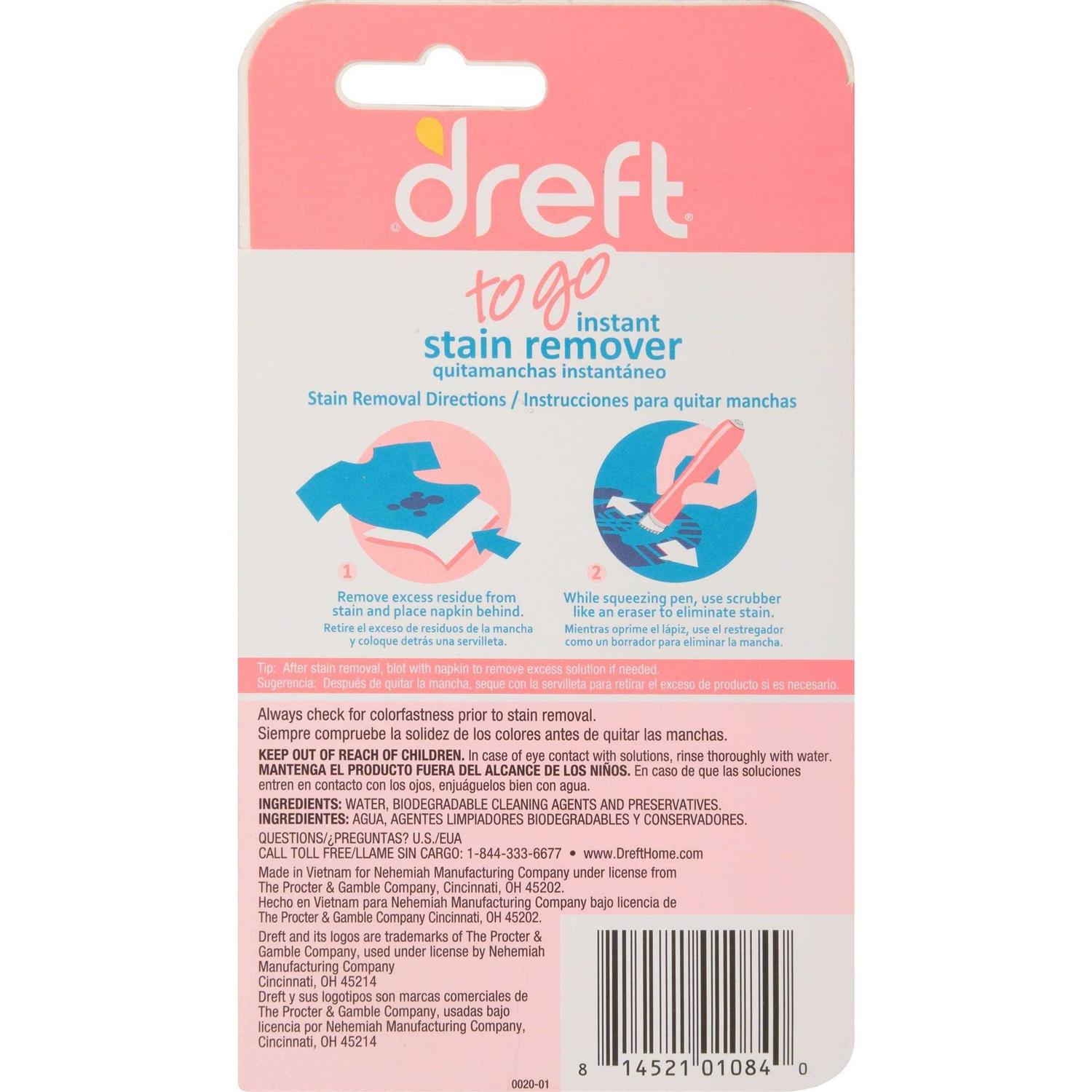Stain Remover for Baby Clothes by Dreft 24oz Pack of 2 Laundry Stain Remover Spray + To Go Instant Stain Remover Pen - Image 2