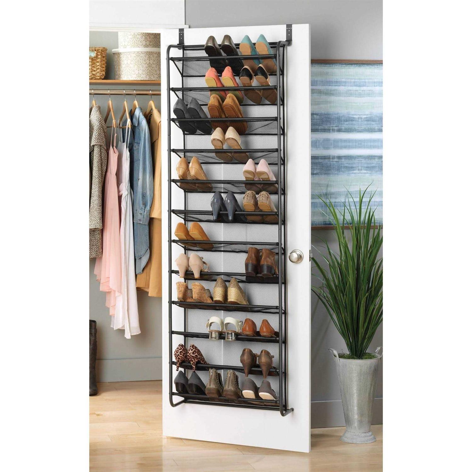 Whitmor 36 Pair Over The Door Shoe Rack - Image 3