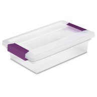 Sterilite Purple Latch Box Clear