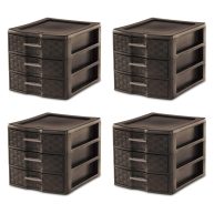 Sterilite 3 Drawer Weave Medium
