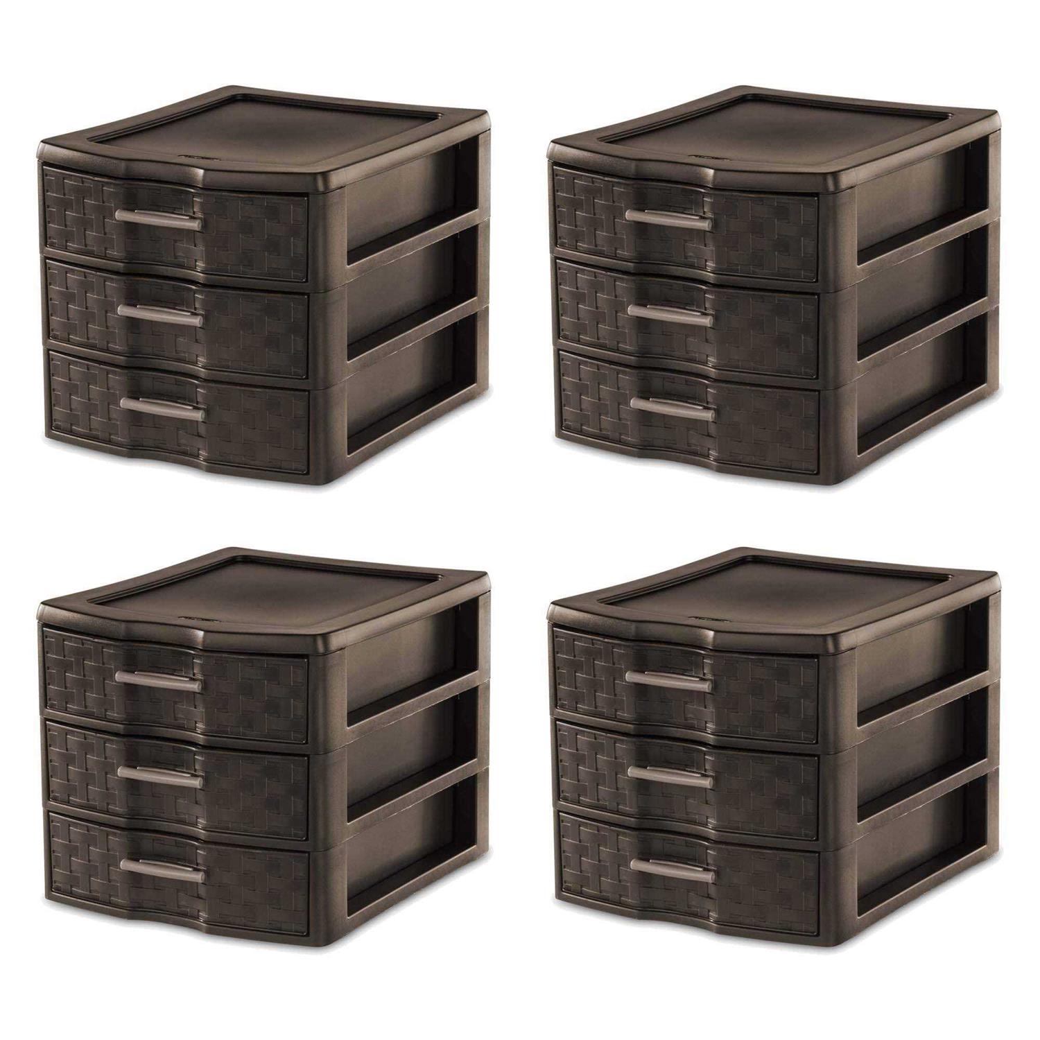 Sterilite 3 Drawer Weave Medium