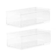 The Home Edit Large Clear Storage Bin Insert 2 Pack