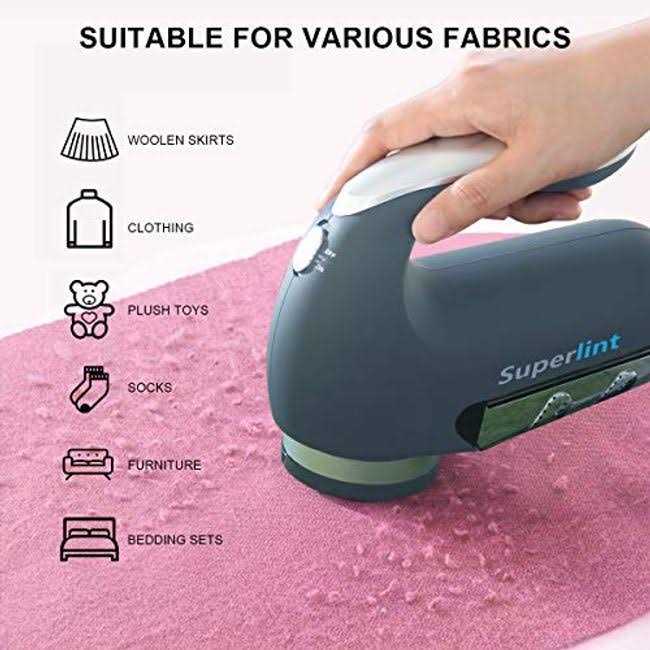 Super Lint Electric Sweater Shaver Fuzz Pill Bobble Remover for Fabric Fleece Curtains Clothes - Image 4