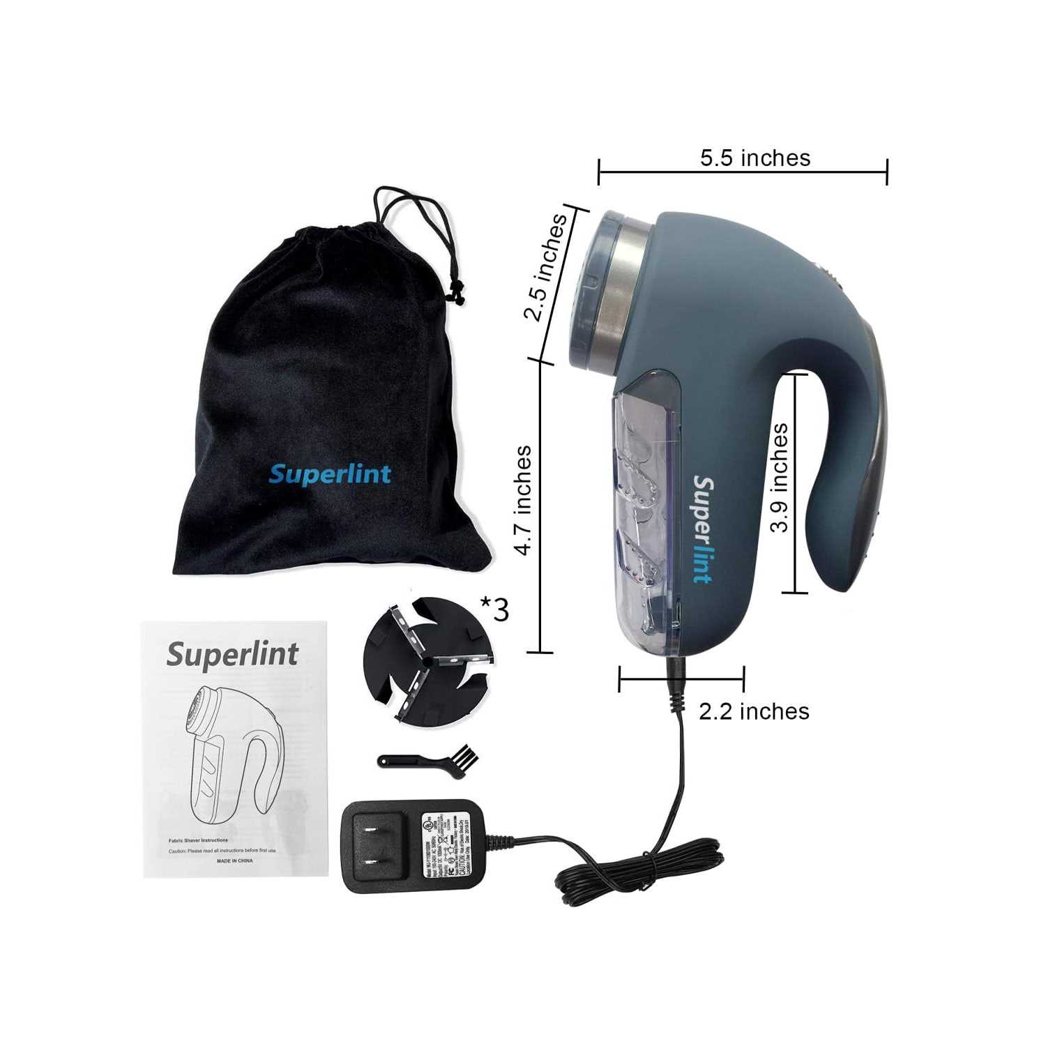 Super Lint Electric Sweater Shaver Fuzz Pill Bobble Remover for Fabric Fleece Curtains Clothes - Image 5