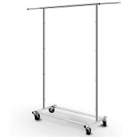 Simple Trending Standard Rod Clothing Garment Rack Rolling Clothes Organizer on Wheels for Hanging Clothes