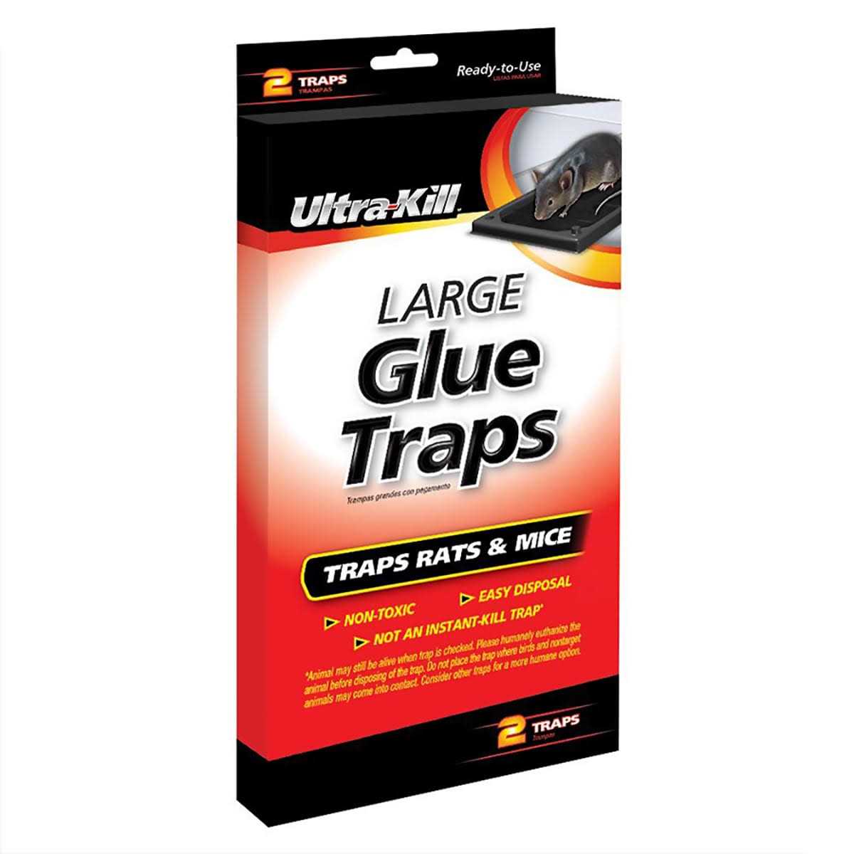 Ultra-kill 2ct Large Rat and Mouse Glue Traps Mouse Traps