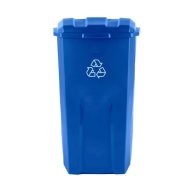 Rubbermaid Roughneck 45 Gal. Vented Blue Wheeled Recycling Trash Container