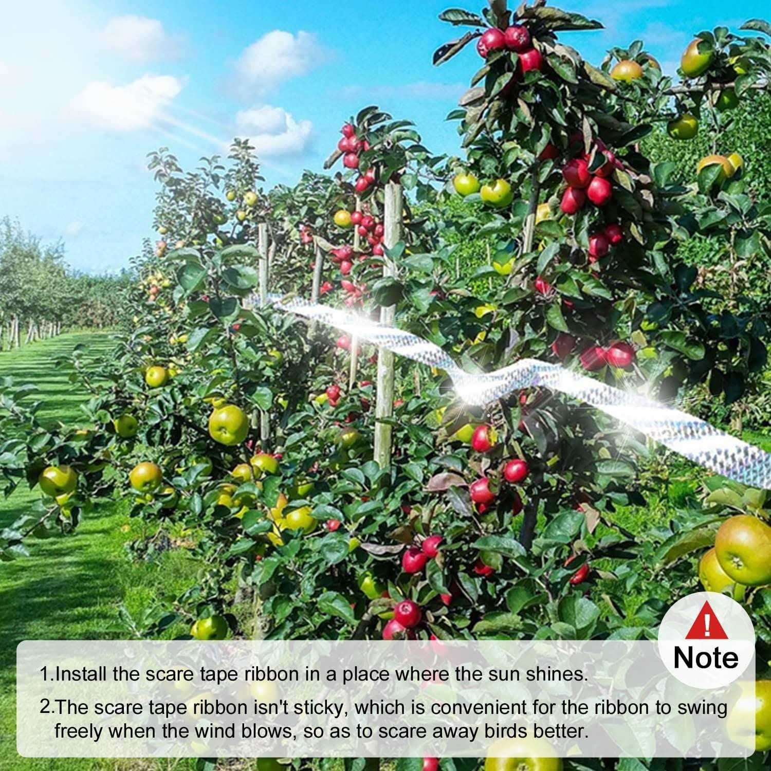 Xpcare Scare Tape Ribbon 150ft x 2in Pet Reflective Tape Keep Wildlife and Property Protected - Image 5