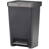 Rubbermaid Premier Series Step-On Trash Can for Home and Kitchen