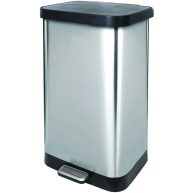 Glad Stainless Steel Step Trash Can with Odor Protection