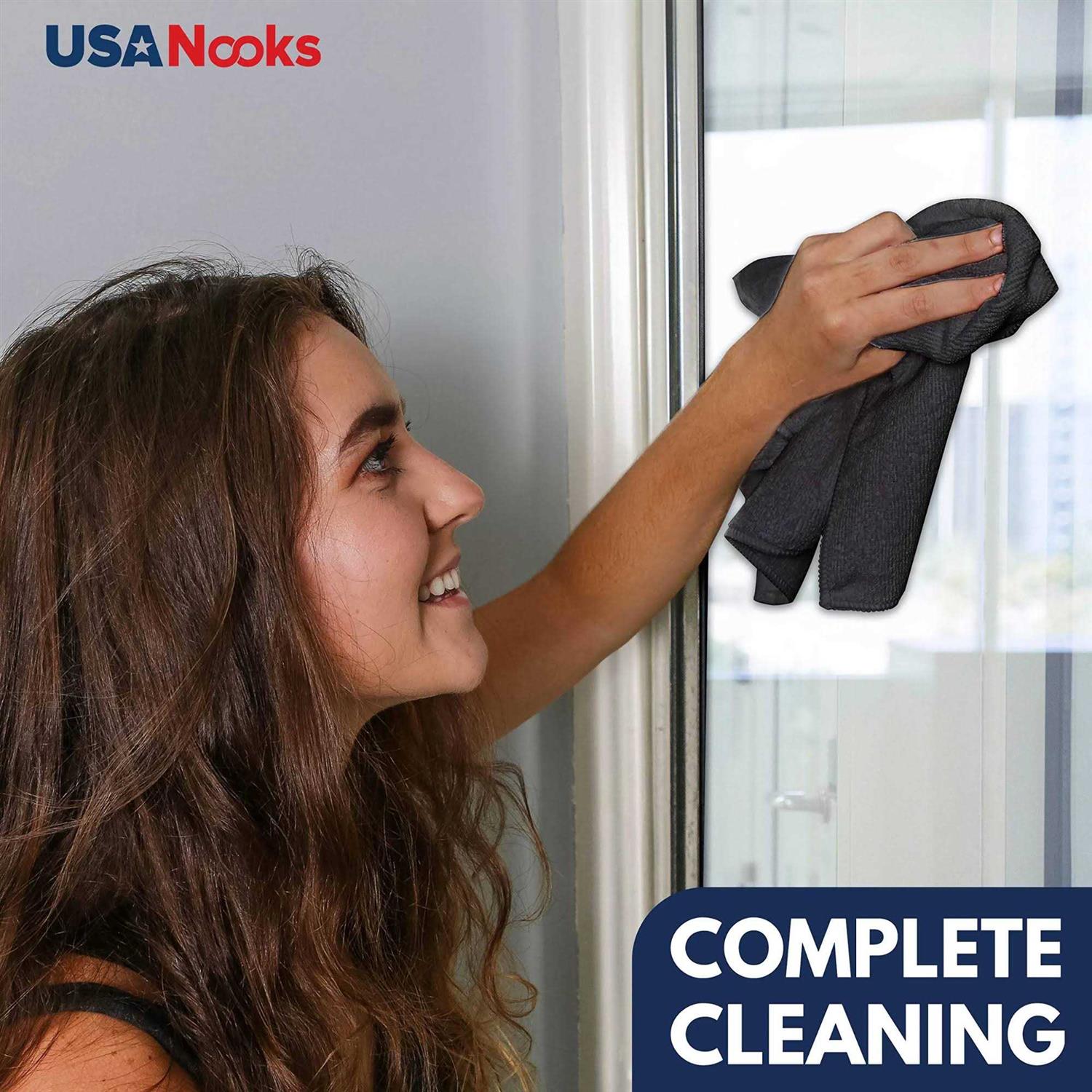 Usanooks Microfiber Cleaning Cloth 12Pcs High Performance 1200 Washes - Image 2