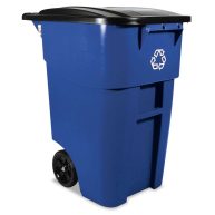 Rubbermaid Commercial Brute Recycling Rollout Container FG9W2773BLUE