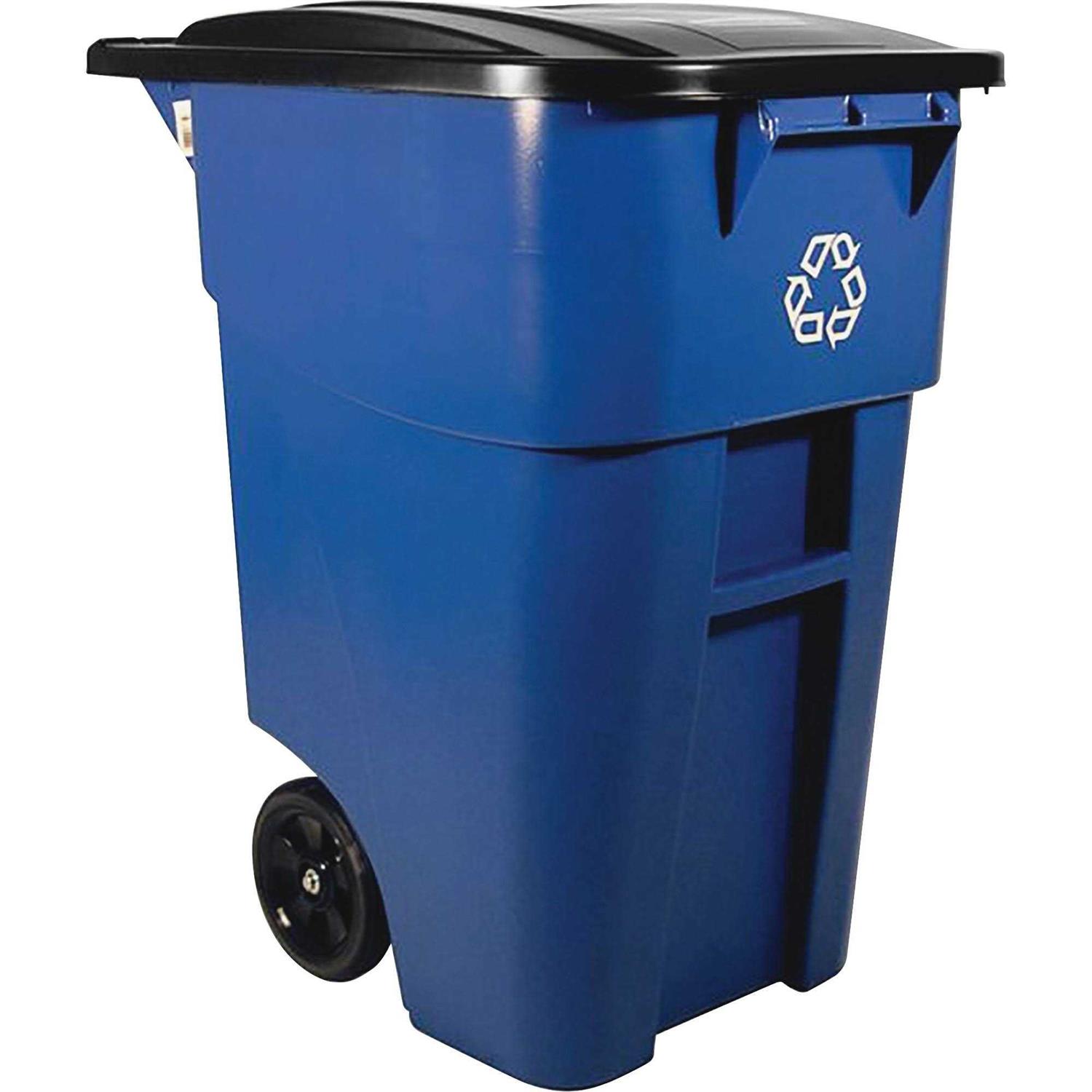 Rubbermaid Commercial Brute Recycling Rollout Container FG9W2773BLUE