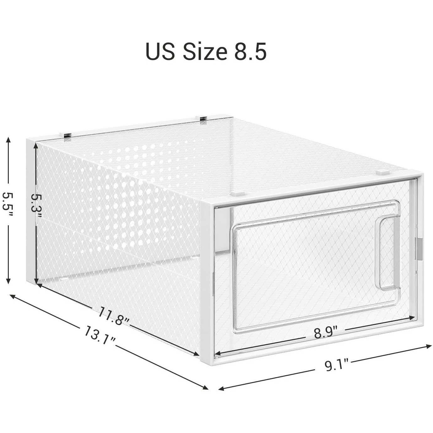 SONGMICS Shoe Boxes Pack of 12 Stackable Shoe Storage Organizers - Image 3