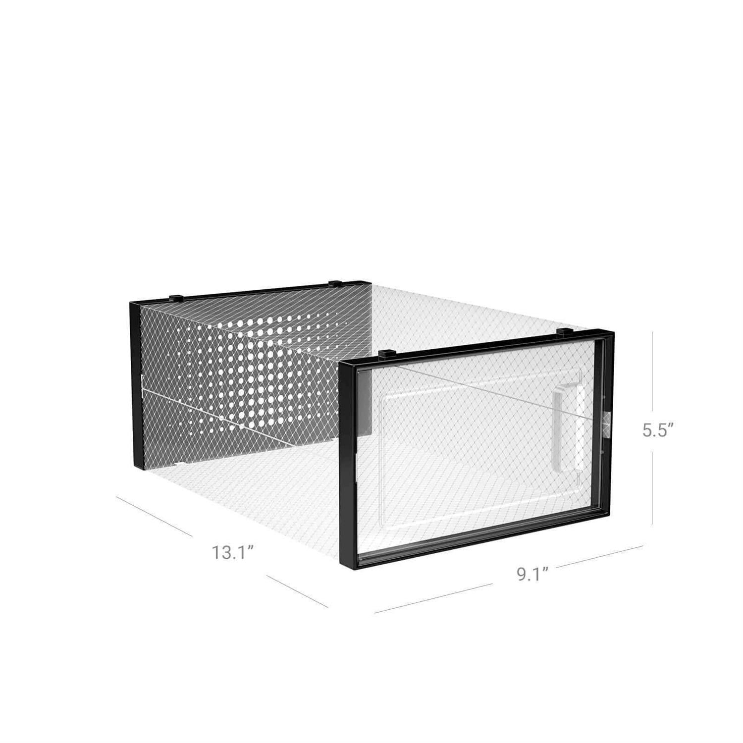 SONGMICS Shoe Boxes Pack of 12 Stackable Shoe Storage Organizers - Image 5