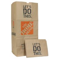 The Home Depot 49022-25pk Heavy Duty Brown Paper Lawn and Refuse Bags for Home and Garden