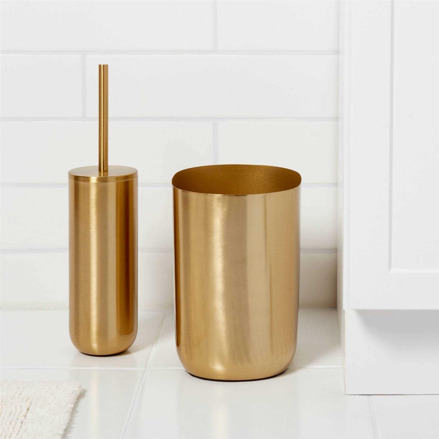 Threshold Brushed Brass Waste Can Gold - Image 3