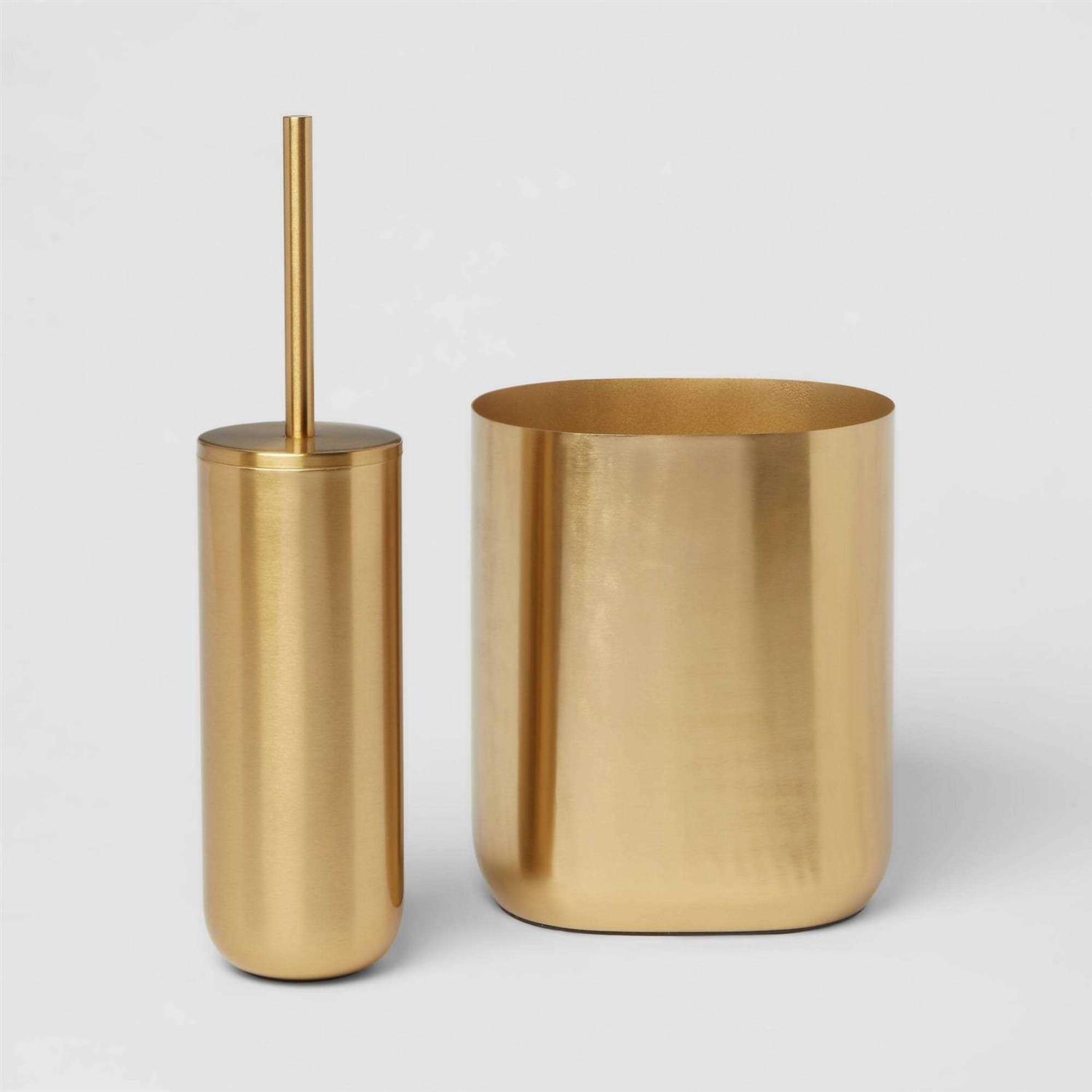 Threshold Brushed Brass Waste Can Gold - Image 4