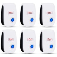 Ultrasonic Pest Repeller Pack of 6 Pest Control Ultrasonic Repellent Electronic Insects Rodents Repellent for Mosquito