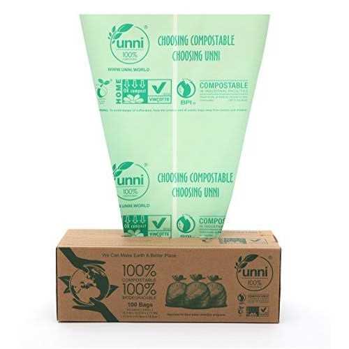Unni Astm D6400 100% Compostable Bags 100 Count - Image 3
