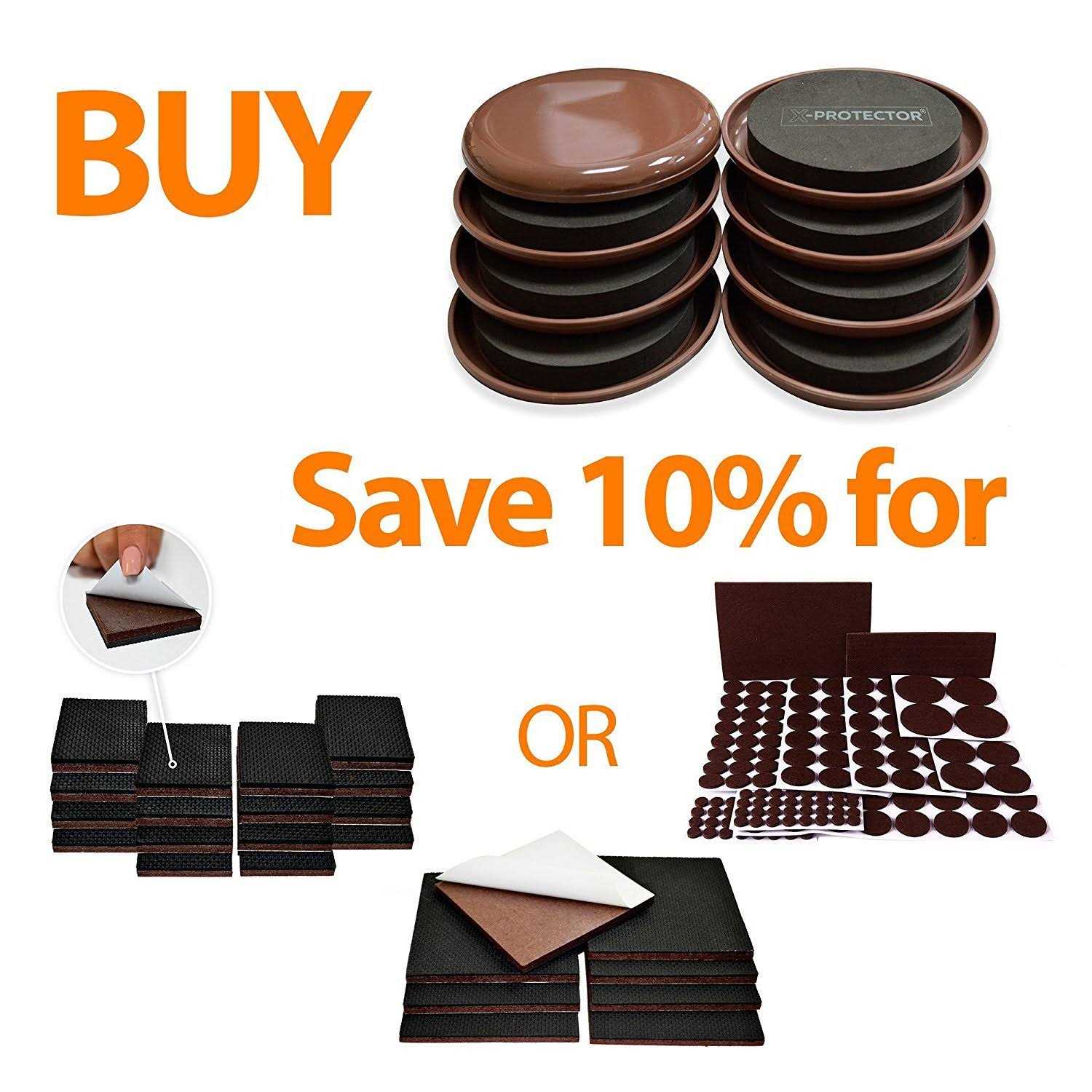 X-Protector Furniture Sliders for Carpet PROTECTOR - Image 4