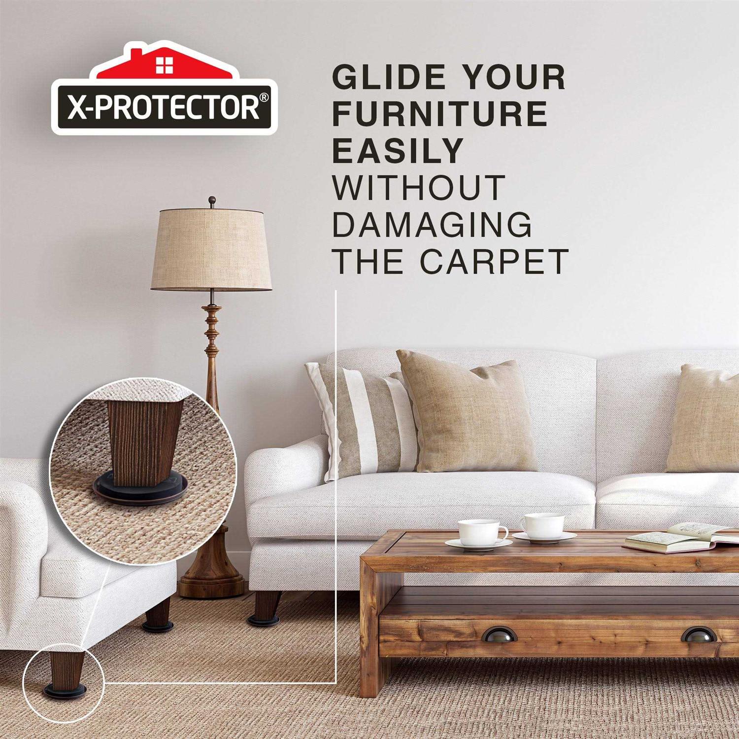 X-Protector Furniture Sliders for Carpet PROTECTOR - Image 2