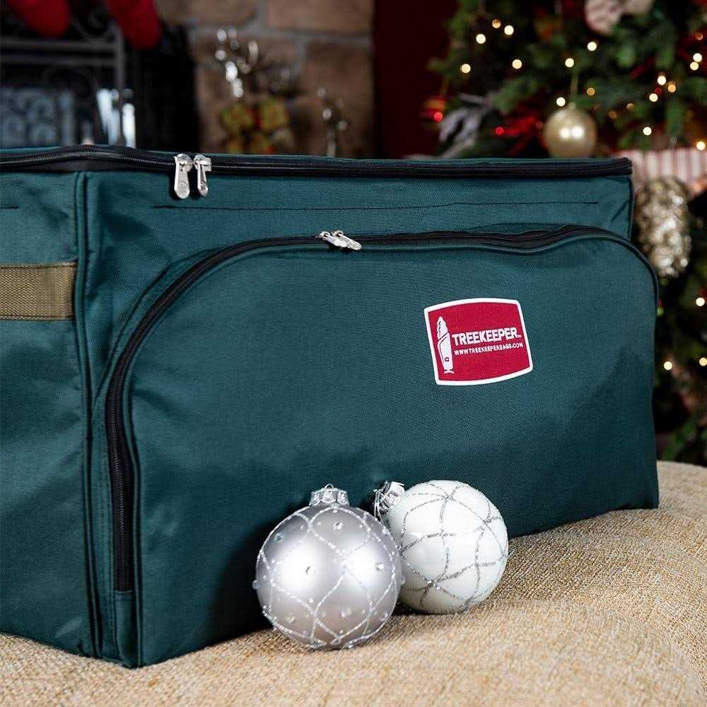 TreeKeeper 3-Tray Ornament Storage Bag with Front Pocket - Image 3