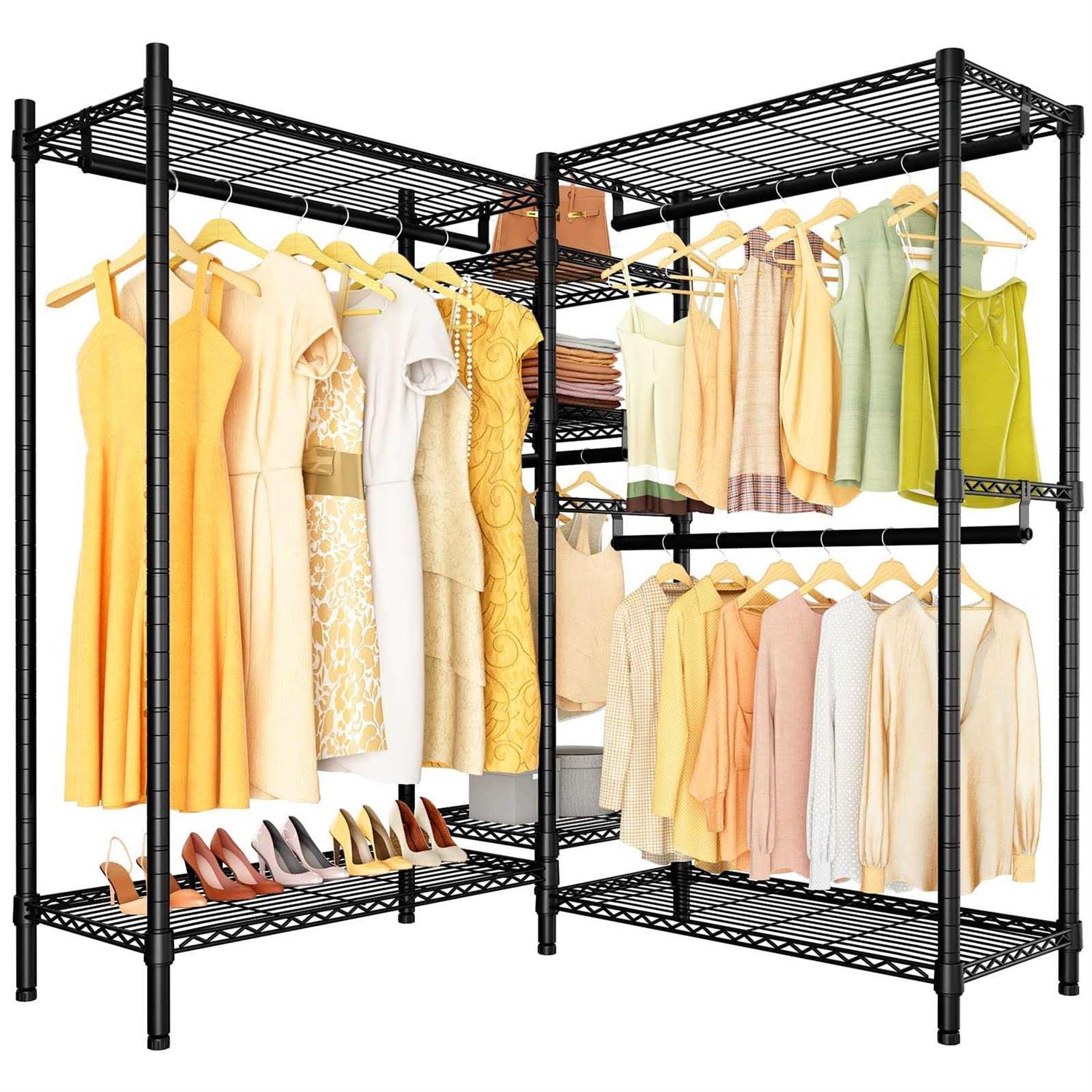 VIPEK L6 Garment Rack Heavy Duty Clothes Rack Corner Closet Rack L Shaped Clothing Rack