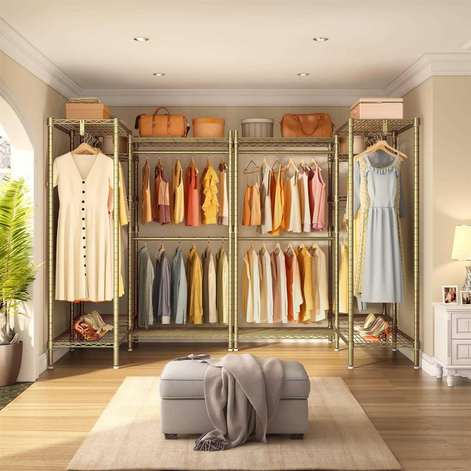 VIPEK L6 Garment Rack Heavy Duty Clothes Rack Corner Closet Rack L Shaped Clothing Rack - Image 5