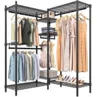 VIPEK L6 Garment Rack Heavy Duty Clothes Rack Corner Closet Rack L Shaped Clothing Rack