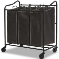 Simple Houseware Simplehouseware Heavy Duty 3-Bag Laundry Sorter Rolling Cart