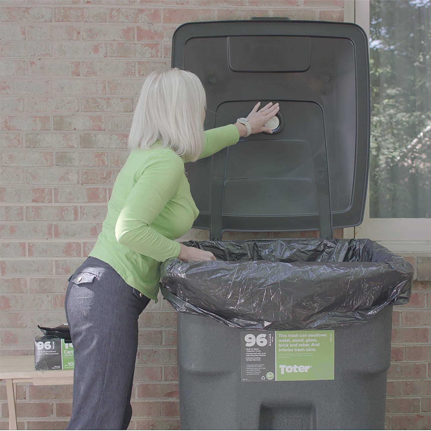 Toter 96 gal Quick Tie Cart Liner GB096-R8000 - Image 5