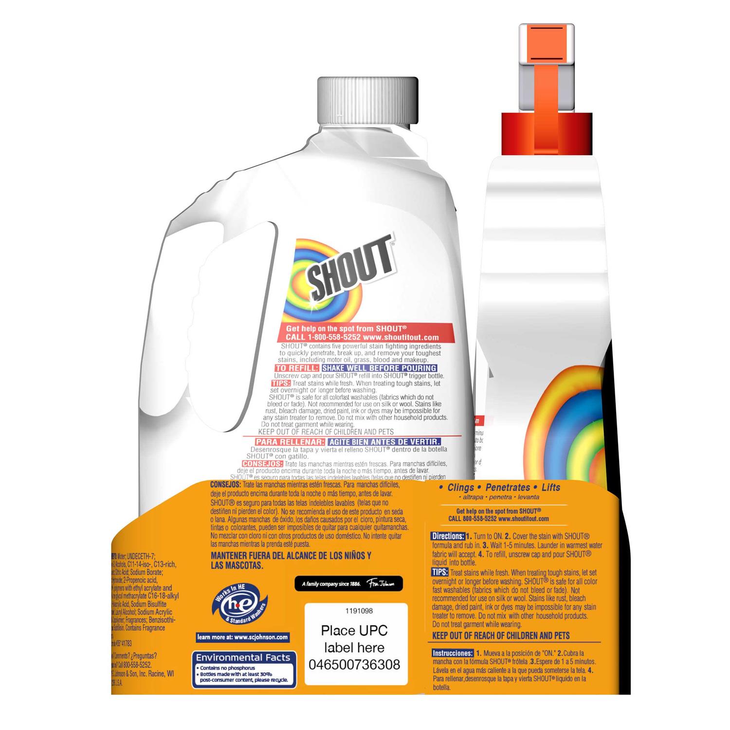 Shout Triple Acting Laundry Stain Remover Refill - Image 2