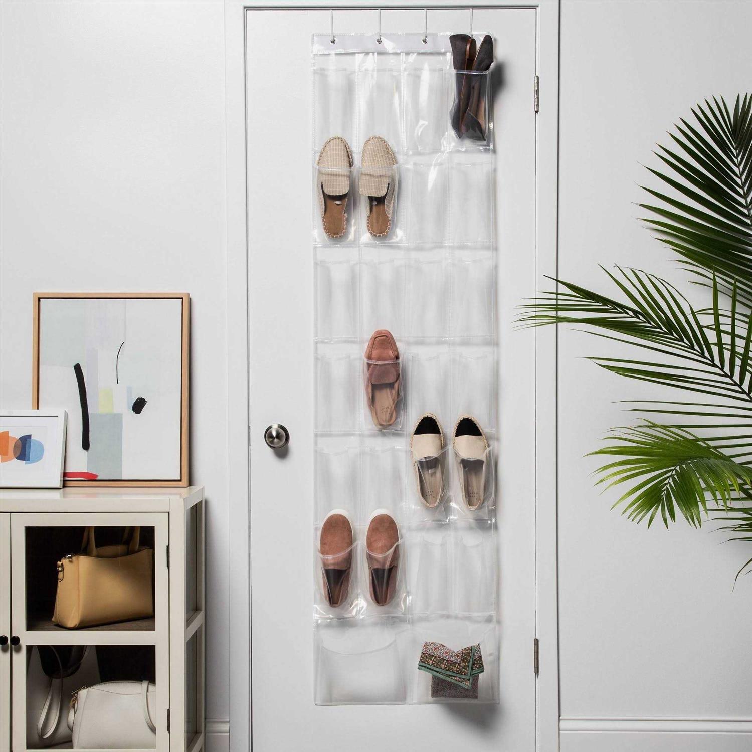 Room Essentials Over-the-Door Shoe Organizer Clear - Image 2