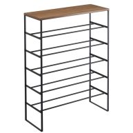 Yamazaki 6-Tier Wood Top Shoe Rack