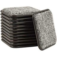 Softtouch 2 1/2′ Square Reusable Carpet Bottom Furniture Caster Cups to Protect Hardwood Tile or Laminate Floors
