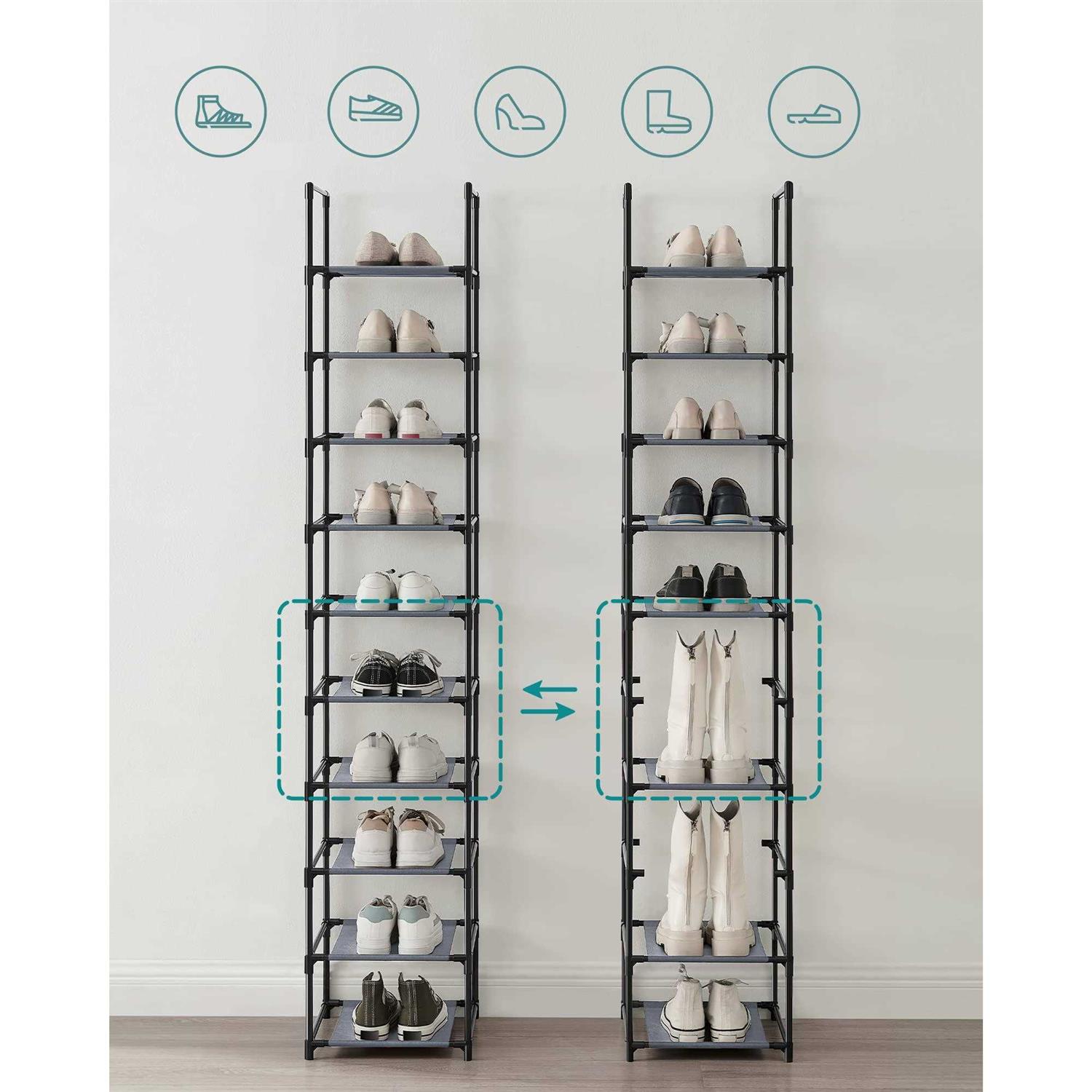 Songmics Shoe Rack 10 Tier Shoe Shelf - Image 3