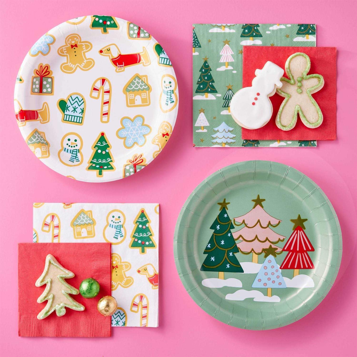 Spritz 20ct Christmas Tree Green Napkin - Image 2