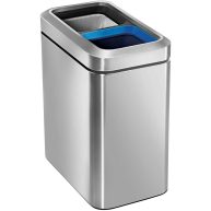 simplehuman Slim Open Recycler Trash Can