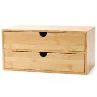 Wisuce 100 Original Bamboo Desk Organizer Mini Bamboo Desk Drawer Tabletop Storage Organization Box for Office Home Toiletries